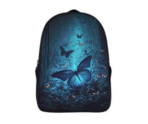 papillon sac à dos 2 compartiment grande capacité étudiant cartable forêt de minuit imprimé 3d sac à dos-16,12 ans et plus fille garçons pour les voyages les affaires