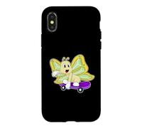Papillon Skater Skateboard Sport Coque pour iPhone X/XS