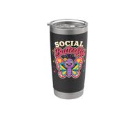 Papillon social mignon filles heureuses amicales Spark Forever Fun Gobelet isotherme en acier inoxydable double paroi