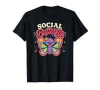 Papillon Social Mignon Filles heureuses amicales Spark Forever Fun T-Shirt