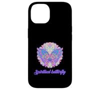 Papillon Spirituel Corps Energie Zen Namaste Yoga Méditation Coque pour iPhone 14