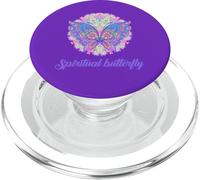 Papillon Spirituel Corps Energie Zen Namaste Yoga Méditation PopSockets PopGrip pour MagSafe