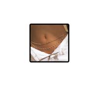 Papillon taille chaîne perle ceinture pendentif taille chaîne lettre ventre corps chaîne accessoires corps Summer Beach Night Club Party (Or B)