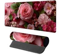 Papillon Tapis de Souris Gaming 1600x800x3mm, Tapis de Souris XXL Fleur, sous Main Bureau, Mouse Pad avec Rubber Base, Mousepad avec Coutures sur Les Bords, pour Gamer, PC Accessoires Bureau N-7777