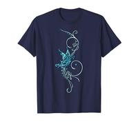 Papillon Tatouage T-Shirt Motif Papillon Turquoise Bleu T-Shirt, Homme, Bleu Marine, 6XL
