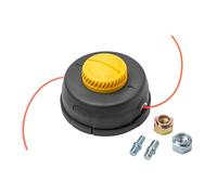 Papillon Tête de débroussailleuse Universelle avec 3 adaptateurs en polypropylène (avec Fil de Coupe en Nylon)