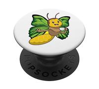 Papillon Thé Tasse PopSockets PopGrip Adhésif