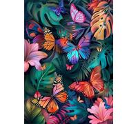 Papillon Tropical Puzzle 500 Pièces pour Adultes, Puzzle Impossible, Puzzles Classique pour Adulte, Puzzles Coloré Jeu de Famille et Team Building