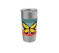 Papillon Ukraine ailes symbole national élégance détaillée Gobelet isotherme en acier inoxydable double paroi