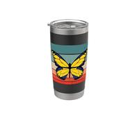 Papillon Ukraine ailes symbole national élégance détaillée Gobelet isotherme en acier inoxydable double paroi
