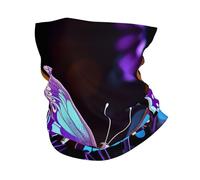 Papillon Violet Et Fleurs Bandeau Magique Multi-Usage Écharpe Tube Unisexe Tube Bandeaux pour Cyclisme Jogging Extérieur 25X50Cm