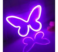 Papillon Violet LED néon signe, envoyer parents, enfants amis amants nouveauté lumière USB/batterie double usage facile à utiliser facile à transporter convient à toutes les occasions