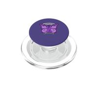 Papillon Violet pour Sensibilisation au Cancer du pancréas PopSockets PopGrip pour MagSafe