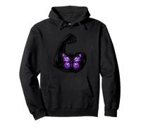 Papillon Violet sur Bras Solide Sweat à Capuche