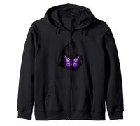 Papillon Violet sur Bras Solide Sweat à Capuche