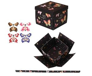 Papillon Volant - Pro | Boîte Cadeau Explosive 5.71x5.71x5" Effet Papillons Magiques | Coffret Cadeau D'Anniversaire Insolite Et Romantique Pour Amis Famille Haute Performance