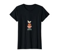Papillon Zen Esthétique T-Shirt Graphique avec Valeur, Femme, Noir, S