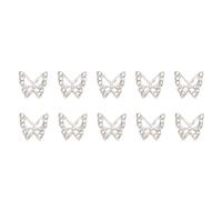 Papillons - 10 autocollants | Breloques pour ongles papillon éblouissantes, antirouille et légères pour ongles en acrylique, décoration et travaux manuels