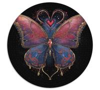 Papillons 1000 Pièces Puzzle Circulaire Matériaux Recyclés De l'art De La Décoration Moderne Adultes Enfants 1000pcs (67.5x67.5cm)