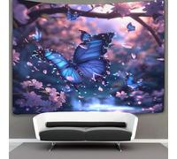 Papillons 3D Effet Tapisserie Art Mural Tapisserie Murales Tapisserie Murale Tissu Pour La DécoSourision De Chambre À Coucher, DécoSourisions Murales, Art Mural, Nappes Tenture Murale 100cmx150cm