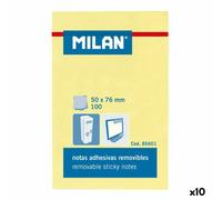 Papillons adhésifs Milan 56 x 76 mm jaune 10 pièces