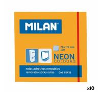 Papillons adhésifs Milan Orange 76 x 76 mm (10 pièces)