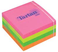 Papillons adhésifs Tartan cube 76 x 76 mm couleurs assorties 400 feuilles