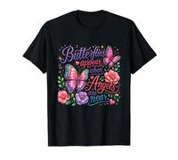 Papillons apparaissant Lorsque Les Anges sont Proches d'un Papillon commémoratif T-Shirt Graphique avec Valeur, Homme, Noir, M