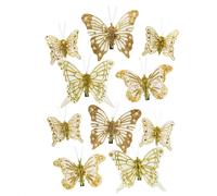 Papillons avec ciseaux 10 pces, doré