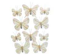 Papillons avec ciseaux 10 pièces, blanc