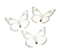 Papillons avec ciseaux 3 pièces, blanc