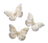 Papillons avec sifflet 3 pièces, 12x17 cm, blanc