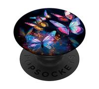 Papillons bleus de couleur vive Papillon PopSockets PopGrip Adhésif