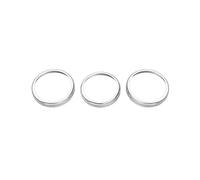 Papillons de carburateur Anneau Décoratif Pour Bouton De Réglage Climatisation Voiture Accessoires D'intérieur Pour Jeep Pour Renegade 2015 2016 2017 Boîtier de papillon(Argent)