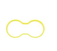 Papillons de carburateur Anneau Décoratif Pour Porte-gobelet Avant De Voiture Accessoire D'intérieur Pour Dodge Pour Challenger 2015 2016 2017 2018 2019-2023 Boîtier de papillon(Jaune)