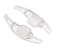 Papillons de carburateur Extension Levier Vitesse En Alliage D'aluminium Pour Chevy Pour Camaro 2012 2013 2014 2015 2 Pièces Accessoires De Décoration De Voiture Boîtier de papillon(Argent)