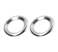 Papillons de carburateur Garniture De Panneau Cadre Circulaire Pour Haut-parleur Audio Pilier A En Acier Inoxydable Pour Civic 2016-2021 Pour Accord 2016-2017 Boîtier de papillon(Argent)