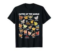 Papillons De Nuit du Monde Kawaii Chart Entomologie T-Shirt