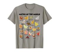 Papillons De Nuit du Monde Kawaii Chart Entomologie T-Shirt