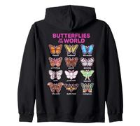 Papillons du Monde Mignon Papillon Kawaii Sweat à Capuche