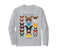 Papillons du Pérou Art coloré de la forêt Tropicale Manche Longue