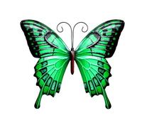 Papillons en fer - Décoration murale colorée en métal à suspendre pour bureau, salon, salle de bain - Vert