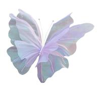 Papillons en soie, papillons de soie réaliste 20 pouces de gros papillons artificiels pour le mariage bricolage papillons décoratifs pour artisanat pour la photographie décorations de papillons, viol