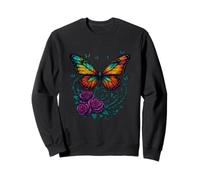 Papillons et Fils épineux barbelés esthétiques Sweatshirt