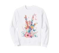 Papillons Floraux en langage des Signes Je t'aime ASL Sweatshirt