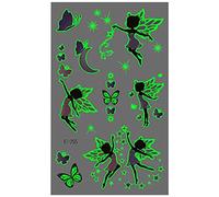 papillons, jumeaux, fées, enfants, tatouages temporaires, autocollants lumineux pour fête d'anniversaire, cadeau, sécurité des enfants