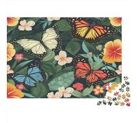 Papillons Lumineux Puzzle Adulte 1000 Pièces Artisanat Cadeau Famille Puzzle Classique 3D Puzzles Cadeau Unique DécoSourision Intérieure 1000pcs (75x50cm)