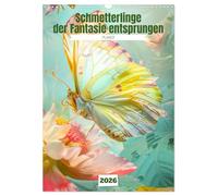 Papillons nés de l'imagination - Planificateur, Version française (Calendrier mural 2026 DIN A3 portrait), Calendrier CALVENDO mensuel