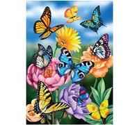 Papillons Peinture diamant FONGWAN kits d'art floral 5D DIY pour décoration murale 12x16 pouces G