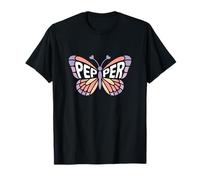 Papillons poivrons - Word Art personnalisé avec nom Mignon T-Shirt